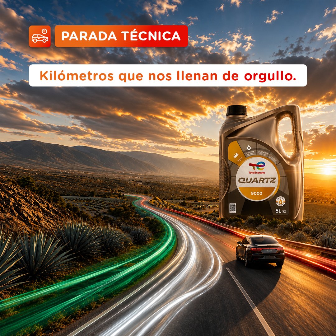 TotalEnergiesMX's tweet photo. Este 15 de septiembre, recorre México con la protección de Quartz 9000, aceite de motor para alto desempeño. 🇲🇽🚗
#Quartz9000 #AceiteDeMotor #TotalEnergies #FiestasPatrias https://t.co/MymPc3VbiE