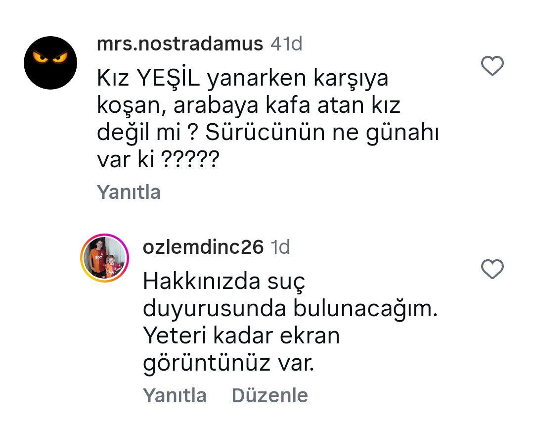 ozlemelzo10's tweet photo. 14 yaşında öldürdüğünüz bir çocuğun haberinin altına bu yorumları yapmak saf kötülük. İlk işim suç duyurusunda bulunmak olacak. Kim olduğunuzu zaten biliyorum da mahkemede tescillemek istiyorum. 

Çünkü mahkemede karısının suçunu üstlenen sanık "ben kıza çarpmadım kız arabama çarptı arabamda hasar oluştu" demişti. 

Sayın Adalet Bakanım @abakingurlek bu piskolojik işkence ne zaman sona erecek? Tehdit edenler bulunamadı, kızıma iftira atan bu hesaplar bulunamıyor? Adaletimiz henüz sağlanmadı. Bir anne olarak daha ne kadar acı çekmeliyim? 

#ışılöyküdinçiçinadalet