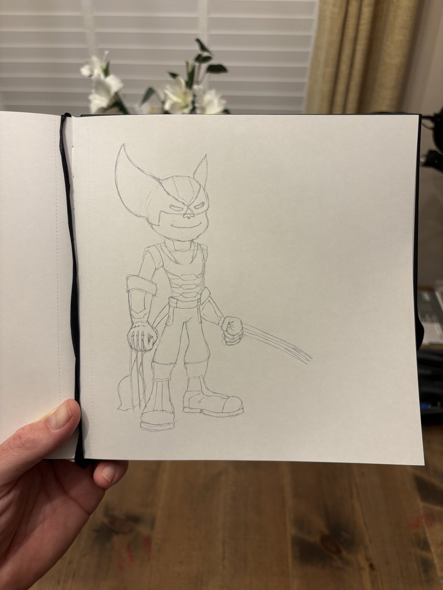 illustratingdad's tweet photo. Concept sketch for the next Ratchet and Clank following the magnificent Wolverine?? 🤔
The suit fits!
 @insomniacgames https://t.co/t0JwwTNENN