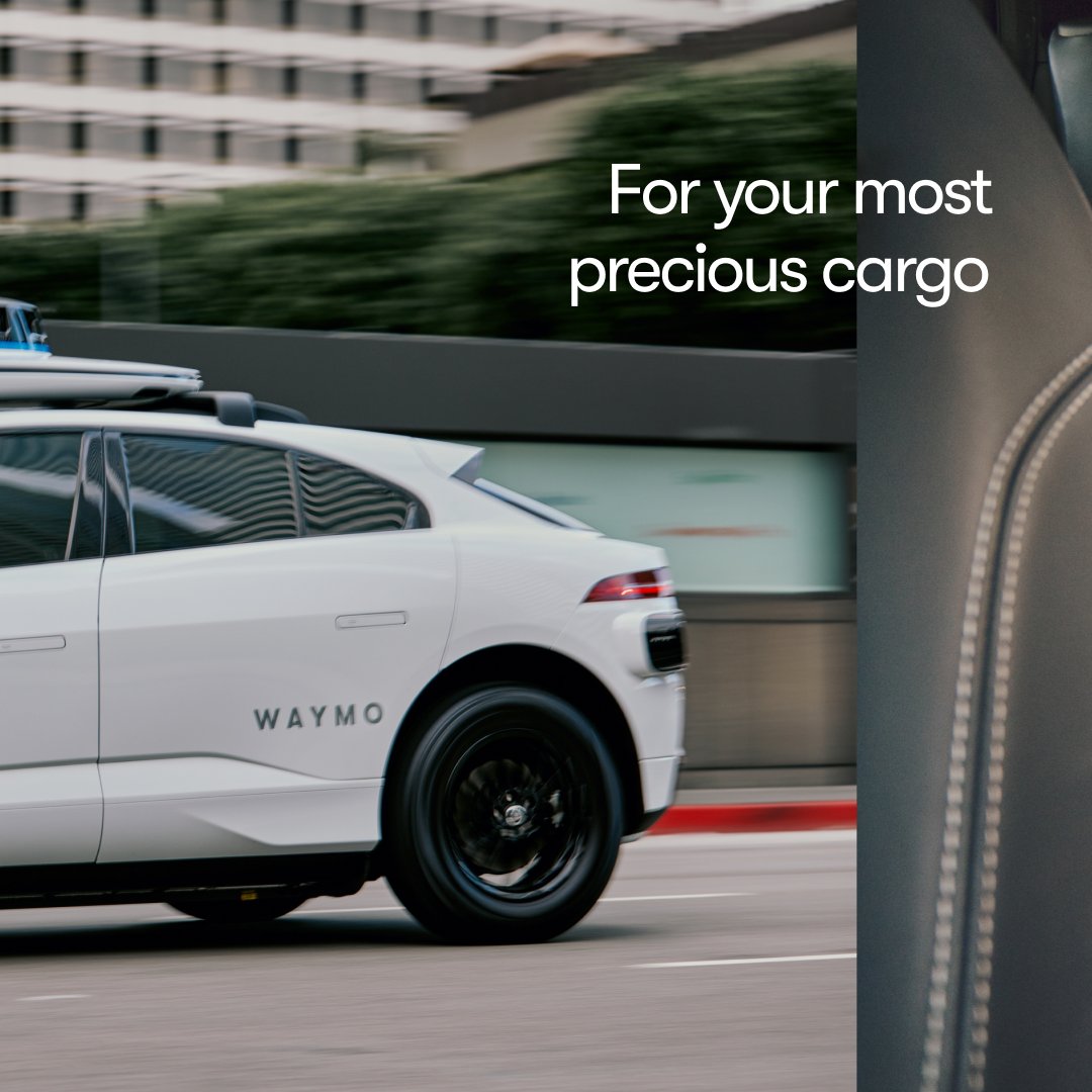 Waymo's tweet photo. We built a driver that always focuses on the road. An autonomous driver that's safer.