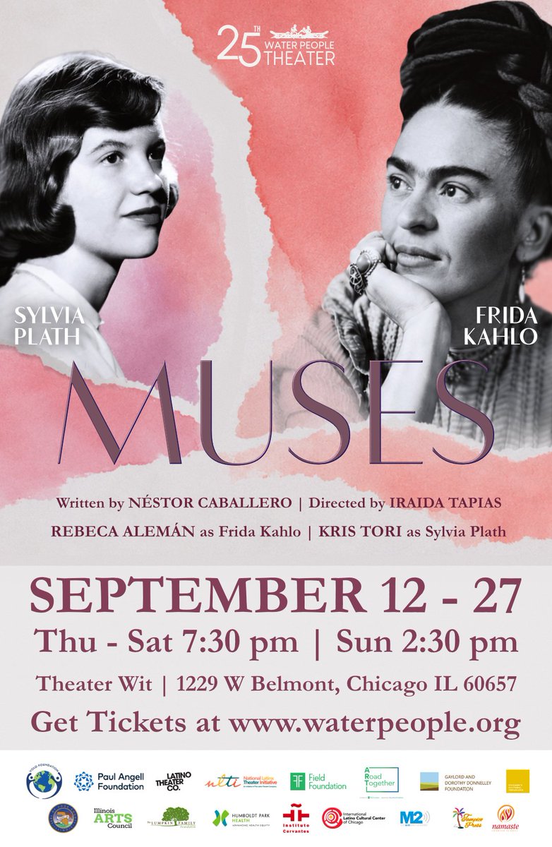 Chicago_IC's tweet photo. Musas brings Frida Kahlo and Sylvia Plath together
on stage in chicago. Rebeca Alemán, a Jeff Award nominee and Talía Award winner for Best Actress, plays Frida Kahlo. She is joined by Kris Tori, a Jeff Award winner, as Sylvia Plath. 
Sep 12–27, 2026.  https://t.co/FJdFlaJTw7 https://t.co/eglCVwQXcS