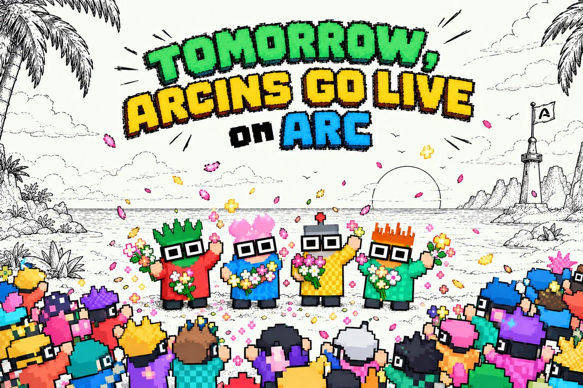Arcins__'s tweet photo. Tomorrow, ARCINS becomes more than pixels on a screen.

The Tiny sprites are ready. The wallets are waiting. And Arc is about to get a little more colorful.

We spent days manually reviewing requests and selecting real members of the community. We want ARCINS to grow with the people who actually make this place what it is.

To everyone showing up, contributing, and helping shape the ARCINS culture, we see you. "Anyone not added yet will be included in the final batch."

September 16 on @arc through @opensea. See you at the mint.