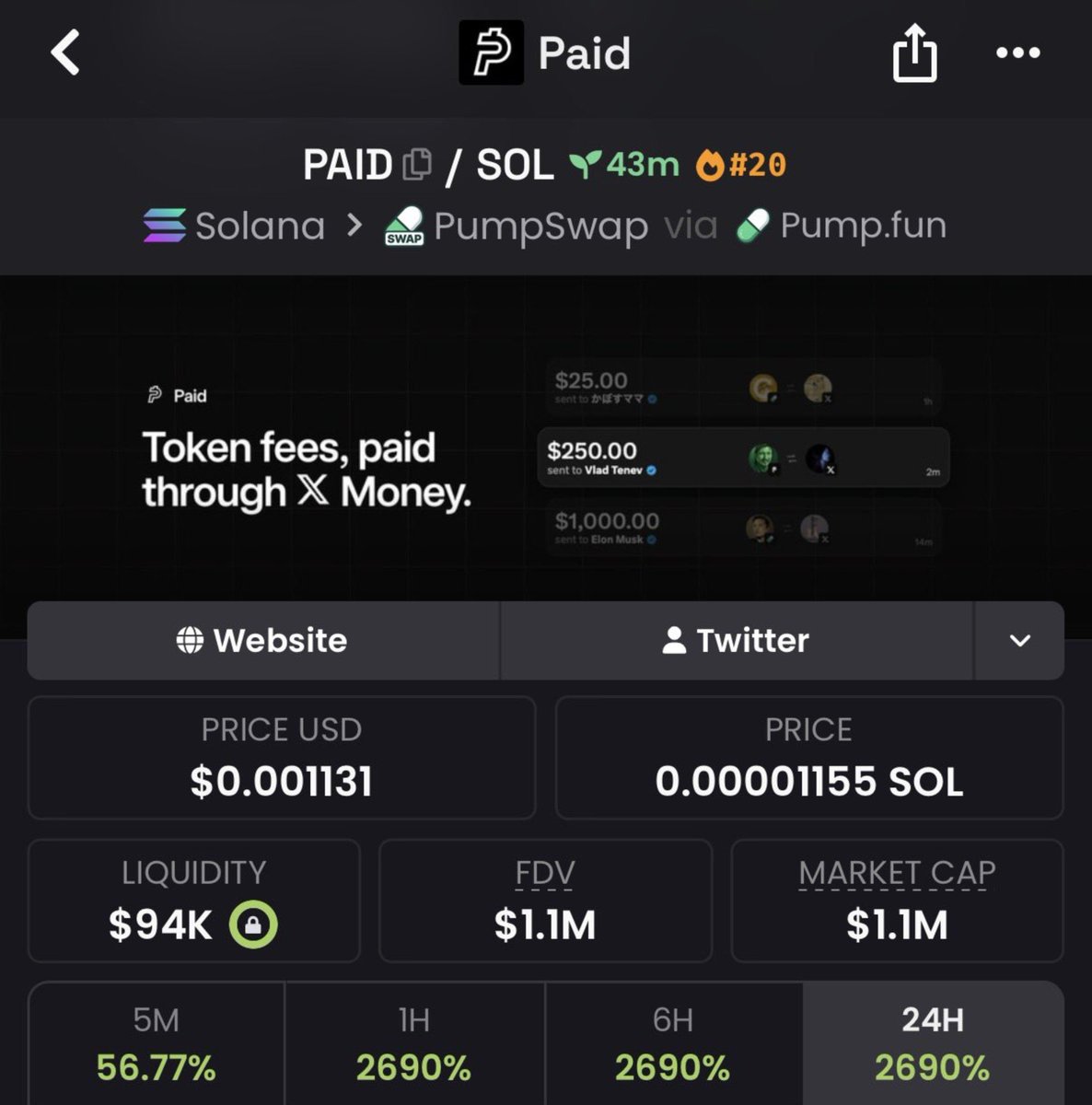 nbl_0x's tweet photo. 52X up from my call on $PAID https://t.co/d3SpnnK8u7