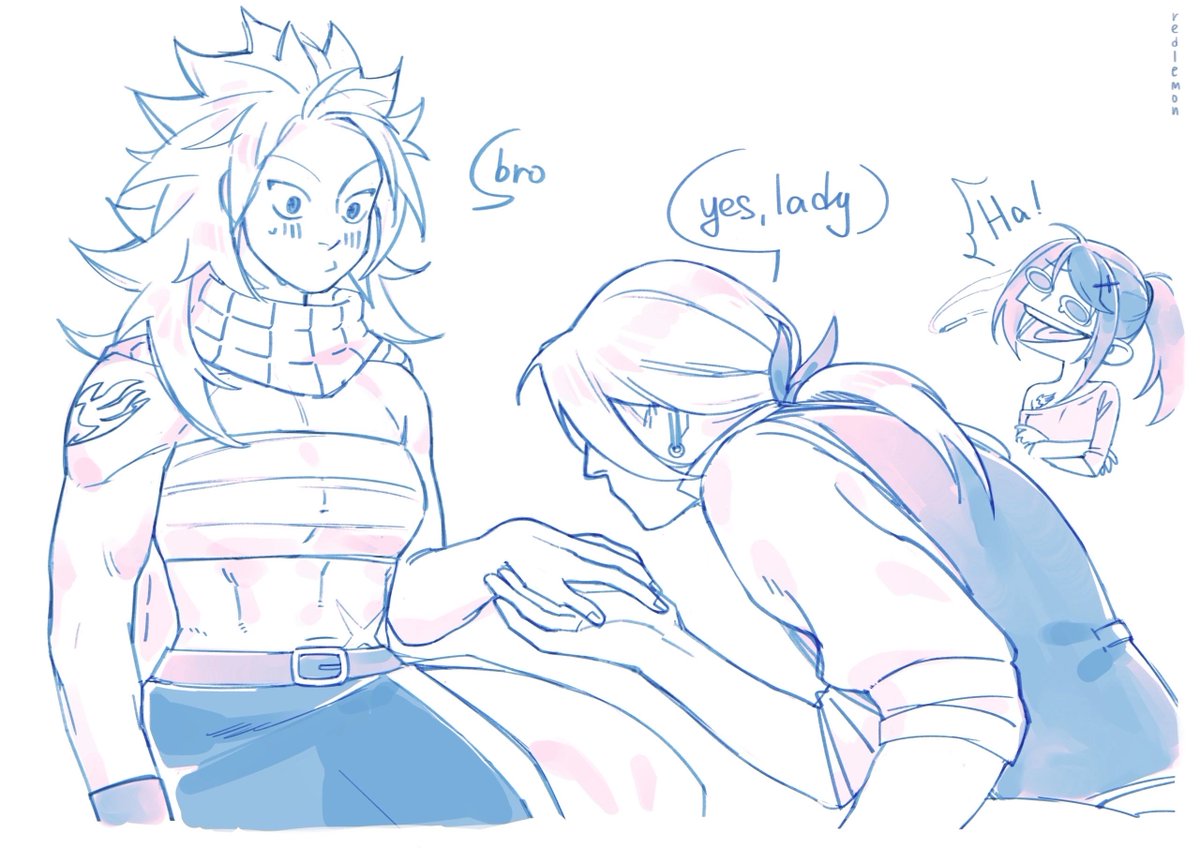 Rlemonade17's tweet photo. Gender-bender AU 
#fairytail #nalu https://t.co/TpYQEu5yYQ