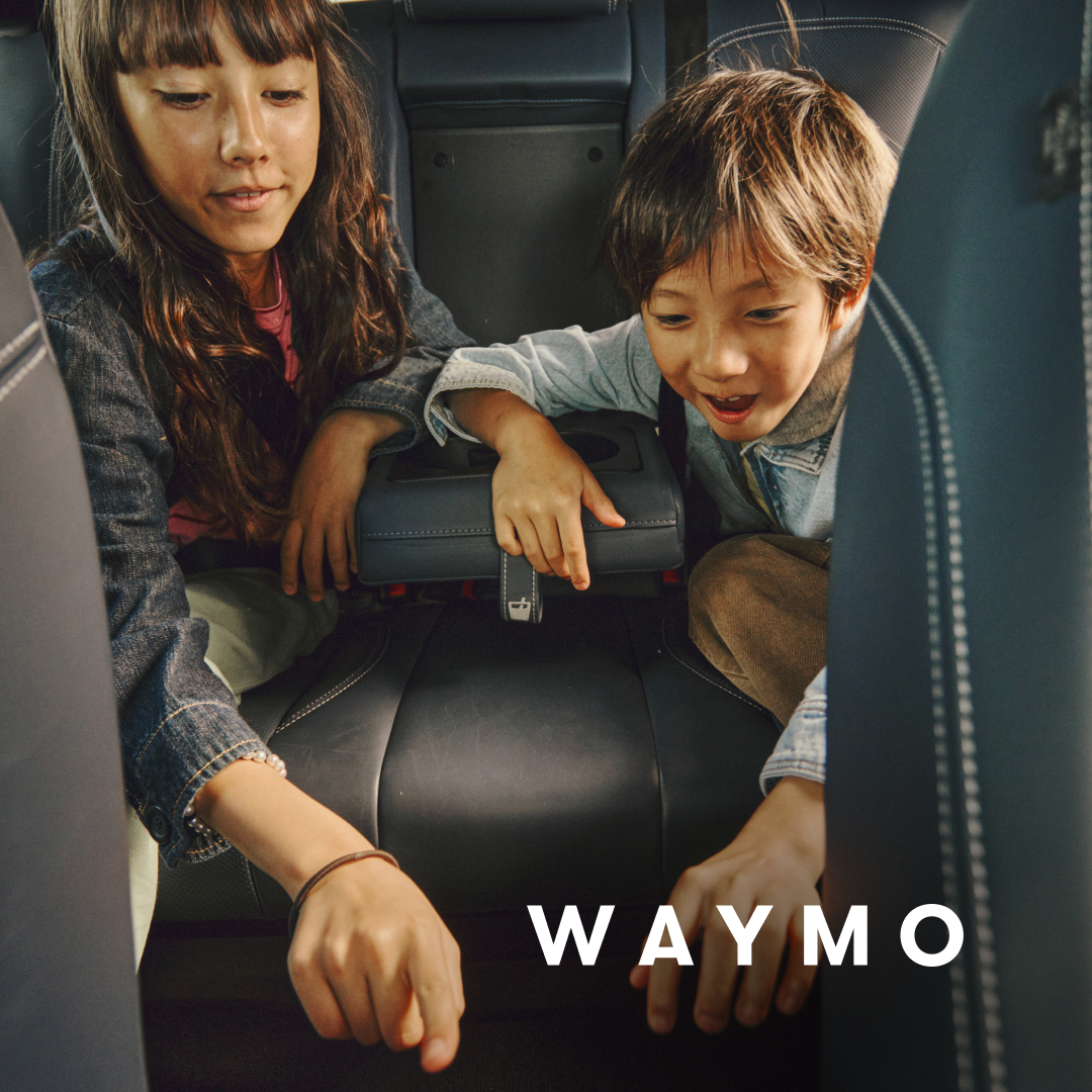Waymo's tweet photo. We built a driver that always focuses on the road. An autonomous driver that's safer.