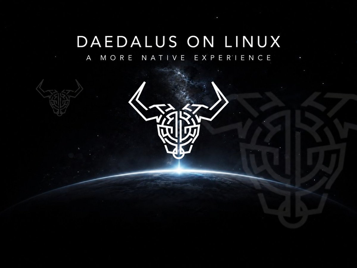 se7en_labs's tweet photo. Daedalus on Linux is moving toward a more native experience.

Our ongoing architectural assessment identified a better approach: replacing the built-in updater with system-managed packages via DEB, RPM and Arch repositories plus a NixOS module.

More details soon. https://t.co/KqPNJj6bX1