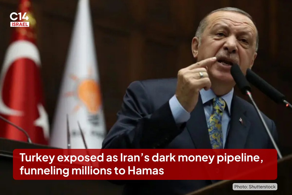 c14english's tweet photo. 🚨🇹🇷🇮🇷 TURKEY EXPOSED AS IRAN’S DARK MONEY PIPELINE TO HAMAS

As Trump tightens the economic noose, Erdoğan is stealthily keeping the cash flowing for Tehran.

Western intelligence assessments obtained by C14 reveal Turkey as the regime’s primary financial pipeline. And the money doesn’t stop in Iran: the IRGC’s Quds Force has reportedly funneled tens of MILLIONS of blood dollars through Turkey to help get Hamas back on its terrorist feet.