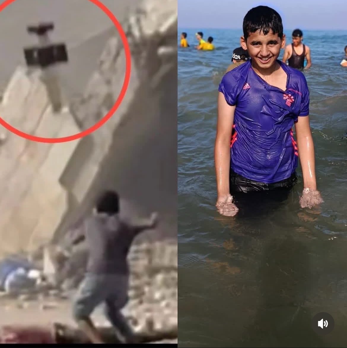 Tamer_Alnoaizy's tweet photo. A child in Gaza did not hesitate for a single second. He ran to save a young man who had been targeted, but another missile struck him too, and he lost his life while trying to save him.

This is the real Spider Man.

This child should be the story the whole world is talking about today.