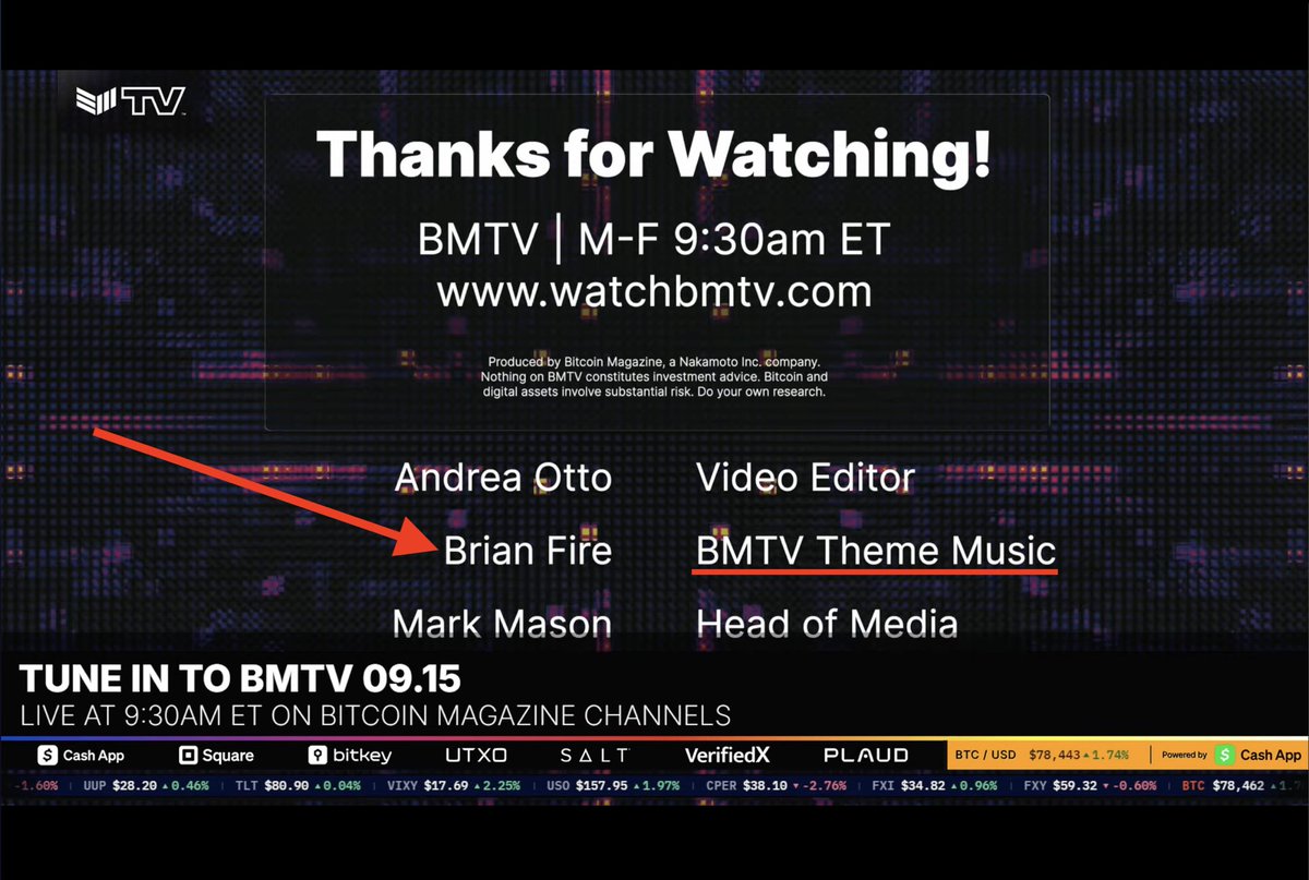 ItsBrianFire's tweet photo. Proud to have composed and produced the theme for @watchbmtv 🔥 

Shout out to the team for trusting me with the morning show's theme 🙏 

Congrats on the successful launch team! 🚀 https://t.co/ug9nT0qHa7