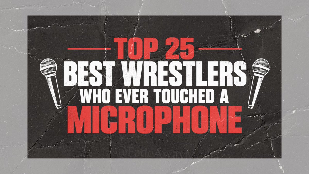 FadeAwayMedia's tweet photo. The greatest Pro Wrestlers to ever touch a microphone all time ranked list 🎤🤔

1. The Rock
2. CM Punk
3. Ric Flair  
4. Roddy Piper 
5. Stone Cold Steve Austin
6. Dusty Rhodes 
7.  Chris Jericho 
8. Randy Savage 
9. Hulk Hogan 
10. The Miz 
11. Jerry Lawler 
12. Jake Roberts 
13. John Cena 
14. Kurt Angle 
15. JBL
16. Booker T 
17. Randy Orton 
18. MJF 
19. Edge 
20. Scott Steiner
21. Kevin Owens 
22. Shawn Michaels
23. Ultimate Warrior
24. Triple H 
25. Christian
