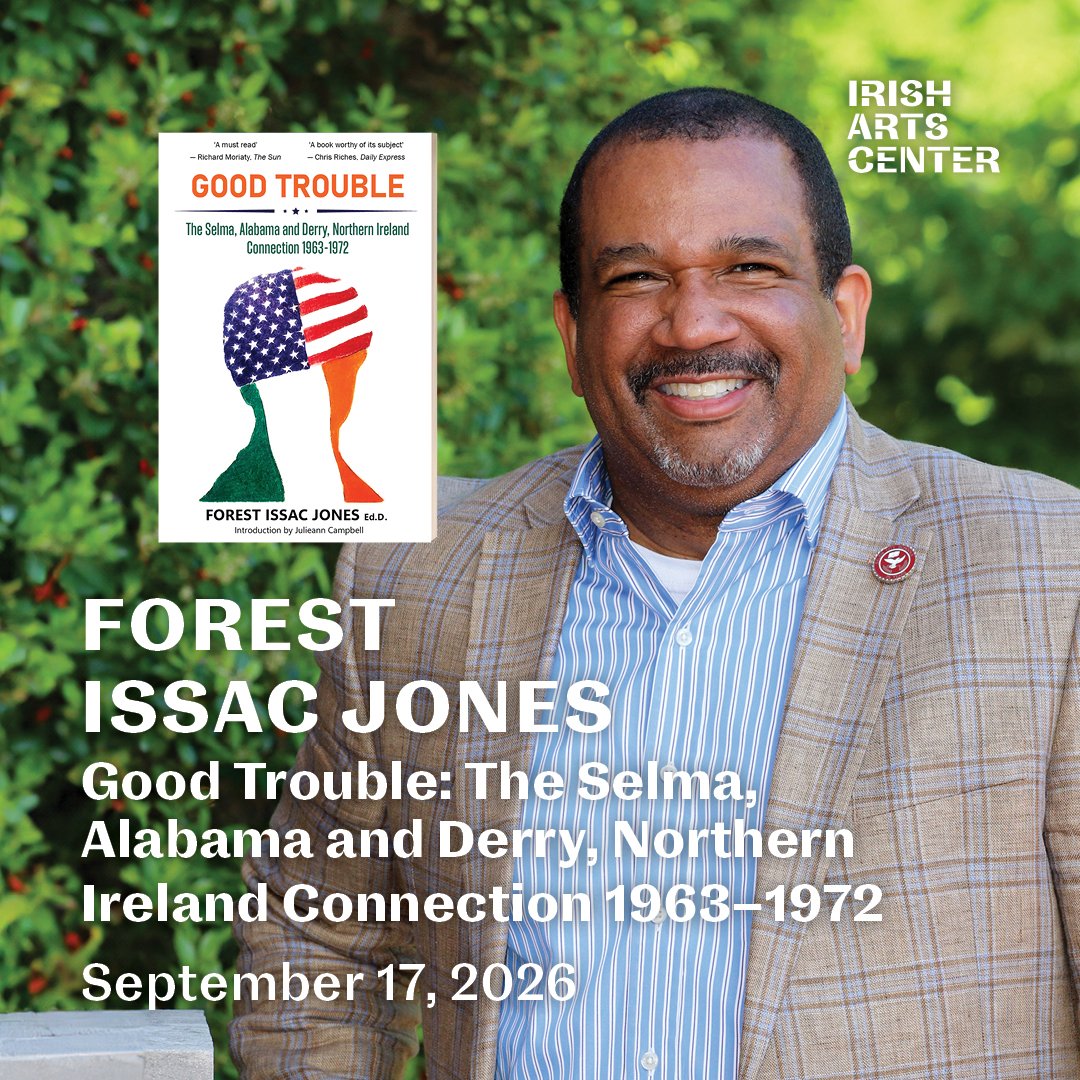AnthemPress's tweet photo. @DrForestIssac will be presenting his book ‘Good Trouble’ at the Irish Arts Center, New York City, on 17 Sep 2026. Find out more ➡️ https://t.co/XfSkM1AjS6 @IrishArtsCenter #AnthemPress #CivilRightsMovement #FHB #HumanRightsHistory #SocialJusticeHistory #FreedomStruggle https://t.co/BCYOEuwOSu