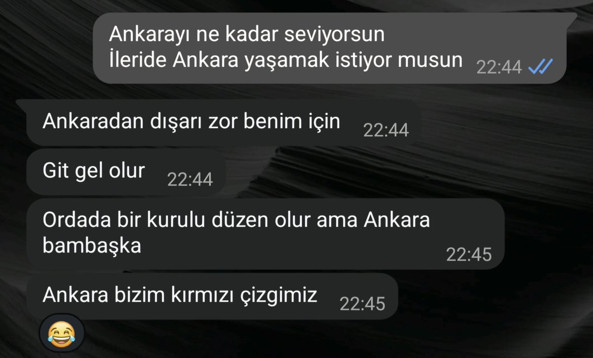 dktnur's tweet photo. Her fırsatta ankaradan kaçmaya çalışan kız ve ANKARAYA AŞIK OĞLAN https://t.co/CRnSO10P1O