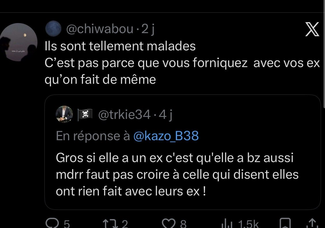 Albatros_100's tweet photo. @chiwabou @Taqer3acht Bah grosse conne c’est pas visé spécifiquement pour que ça soit une calomnie dont tu ne connais pas la définition 
Et c’est toi qui a fait ce tweet ? Pq tu t’inclus dedans ? https://t.co/pTaXdv7qCP