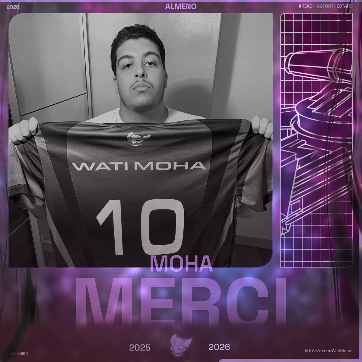 Almenoesport's tweet photo. Avec l'annonce de son retrait des jeux de combat, @Wati_Moha quitte également Almeno. 
Merci à toi pour tout le temps et l'investissement que tu as montré chez nous, si on est si loin en FGC aujourd'hui c'est aussi grâce à toi ! 

Bonne route, et dima marjeb ! 💜💙

#AOEWIN https://t.co/8KvnFvVS65