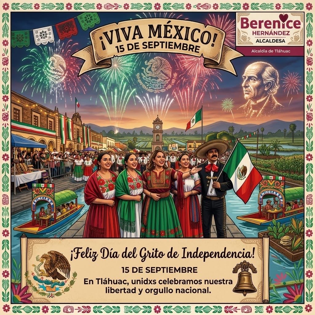 bereheca's tweet photo. ¡Viva el orgullo de ser mexicanos! 🇲🇽✨
Hoy 15 de septiembre honramos a las mujeres y hombres que con valentía, esperanza y determinación transformaron nuestra historia y nos dieron patria.
En Tláhuac, conmemoramos nuestras raíces, nuestra libertad y la unidad de nuestra comunidad. ¡Que retumbe con orgullo nuestro grito! 🙌💚🤍❤️
¡Viva la Independencia! ¡Viva Tláhuac! ¡Viva México! 🇲🇽🎉