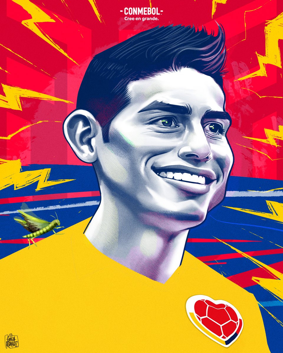 CONMEBOL's tweet photo. ¡Una zurda que quedará en el corazón de todos los colombianos! 🎩🇨🇴
#CreeEnGrande https://t.co/72mqTOcqHR