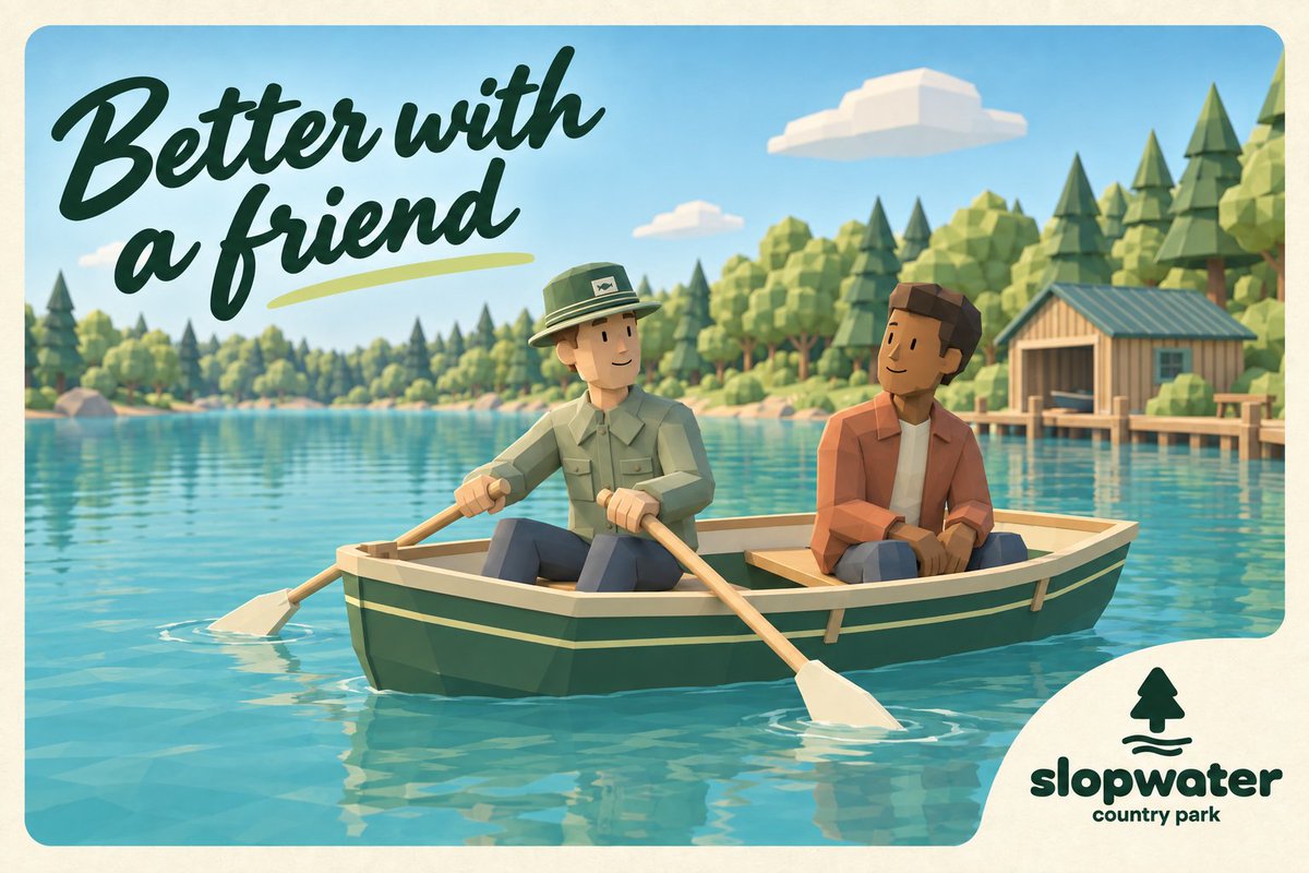 SlopCityGame's tweet photo. Wish you were here 🎣

Meet Slopwater Country Park, the next world coming to Slop City.

Grab your fishing rod, take a friend out on the lake and see if you can get your catch of the day. There are 200 fish to find after all.

Who's coming? https://t.co/H7O7koZLTp