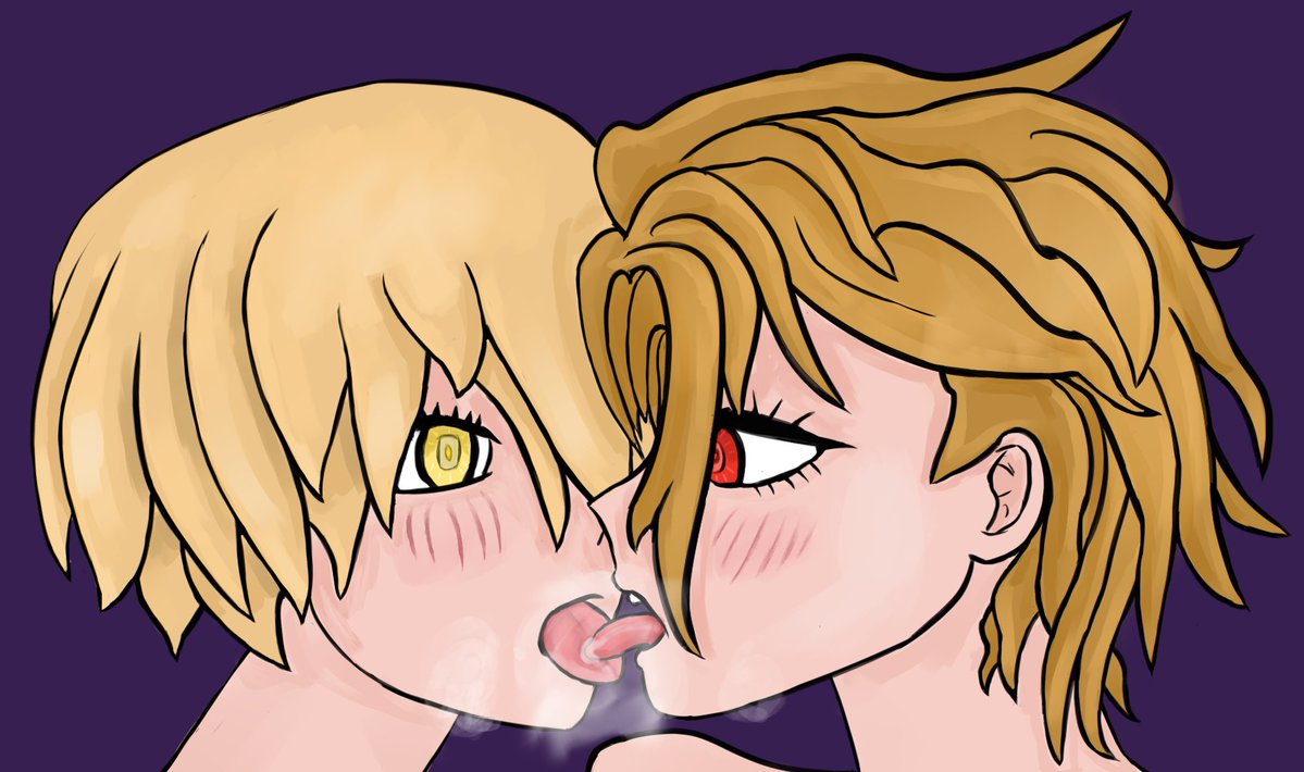 KamiShiro_art's tweet photo. DQ and Sancho failed french Kiss cuz they are spanish https://t.co/saplnjlg3b