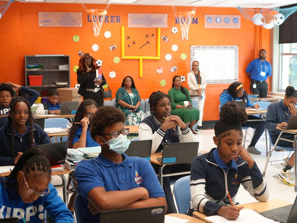 GACharters's tweet photo. Highlight from the Maximizing Student Success Conference: touring @KIPPATL! Guests toured KIPP South Fulton Academy to see how KIPP optimizes its operations and curriculum. Student ambassadors rounded out the visit with their own perspective on life at the school. https://t.co/uJRdog9wN4