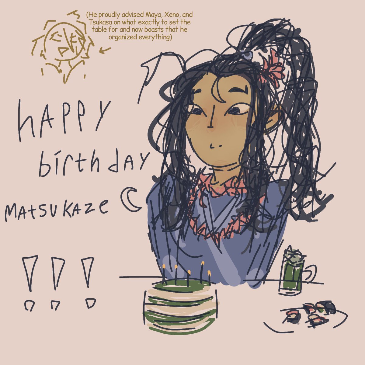 Rucyfroggg's tweet photo. Happy birthday, Matsukaze!!! I love him so much, can you imagine, he's my flower princess😭😭😭
Today I drew this and posted an extra chapter to my matsuggin maxi fanfic, I'm so happy

#dcst #drstone #art  #matsukazeDrstone #DrSTONE松風誕生祭 #松風誕生祭2026 https://t.co/XZIiEWnNkj