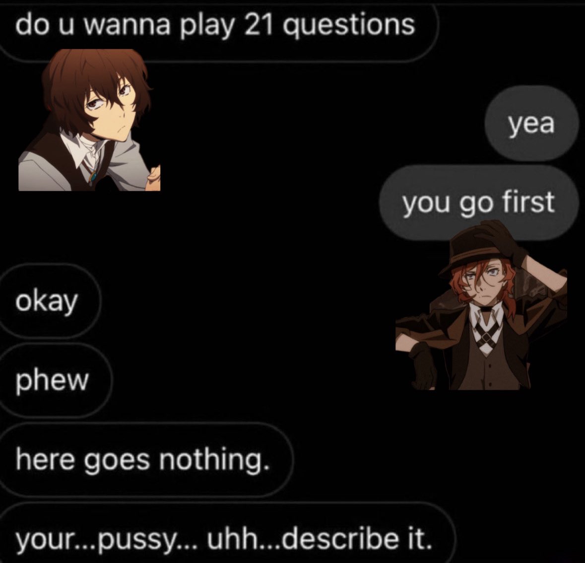 H0SHIKYA's tweet photo. i hate them so bad #soukoku https://t.co/Pf09fyqkYb