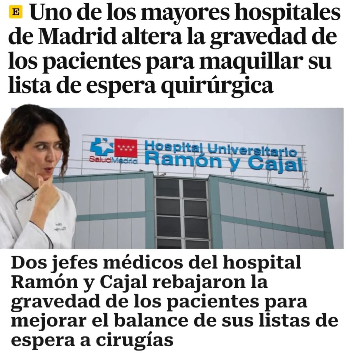jebl_'s tweet photo. Manipular la gravedad de enfermos para maquillar cifras no es gestión, es crueldad institucional. Jugar con la salud de la gente para salvar el culo en un despacho demuestra una miseria moral repugnante. Hay que ser miserable para poner la propaganda por encima de la vida... https://t.co/B1yntnEe7n