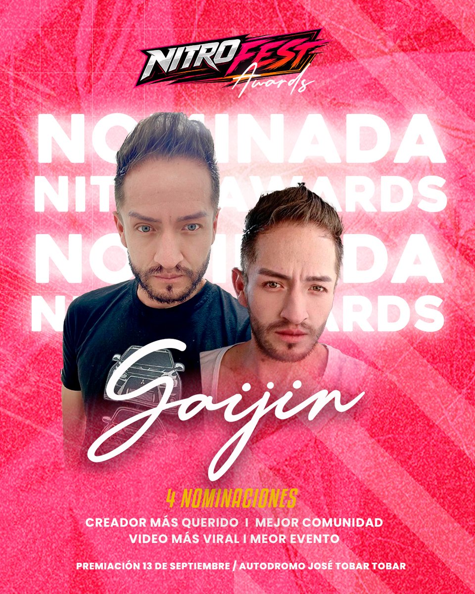VernaCosti7pfw's tweet photo. GAIJIN | 4 NOMINATIONS

Creator, mechanic, and owner of Daikoku, known for building an almost exact replica of Fast &amp; Furious: Tokyo Drift. Now he arrives at the Nitro Fest Awards with 4 nominations
Most Loved
Best Community
Most Viral Video
Best https://t.co/MZES8iURJm