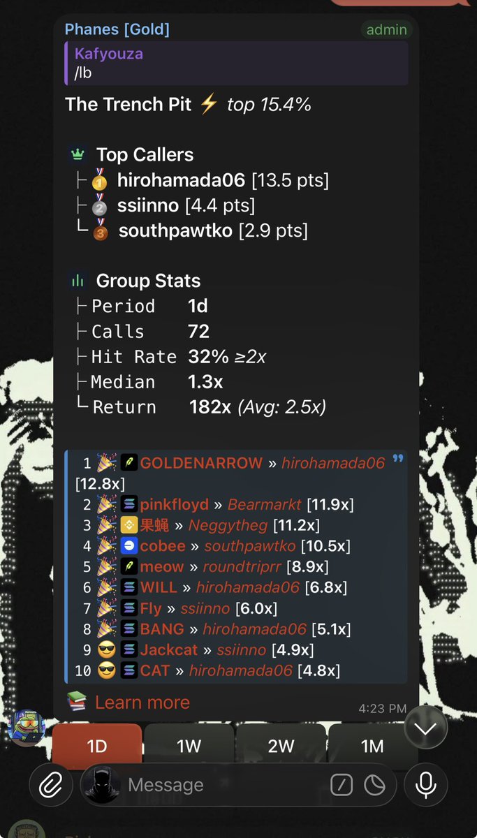 TheTrenchpit's tweet photo. Slow day in the trenches but we still cook 📈📈

@Hiro_Hamada06 carrying today 💪

https://t.co/6ChWEGK9tB (public till 200 members) https://t.co/FqP2Ng58yj