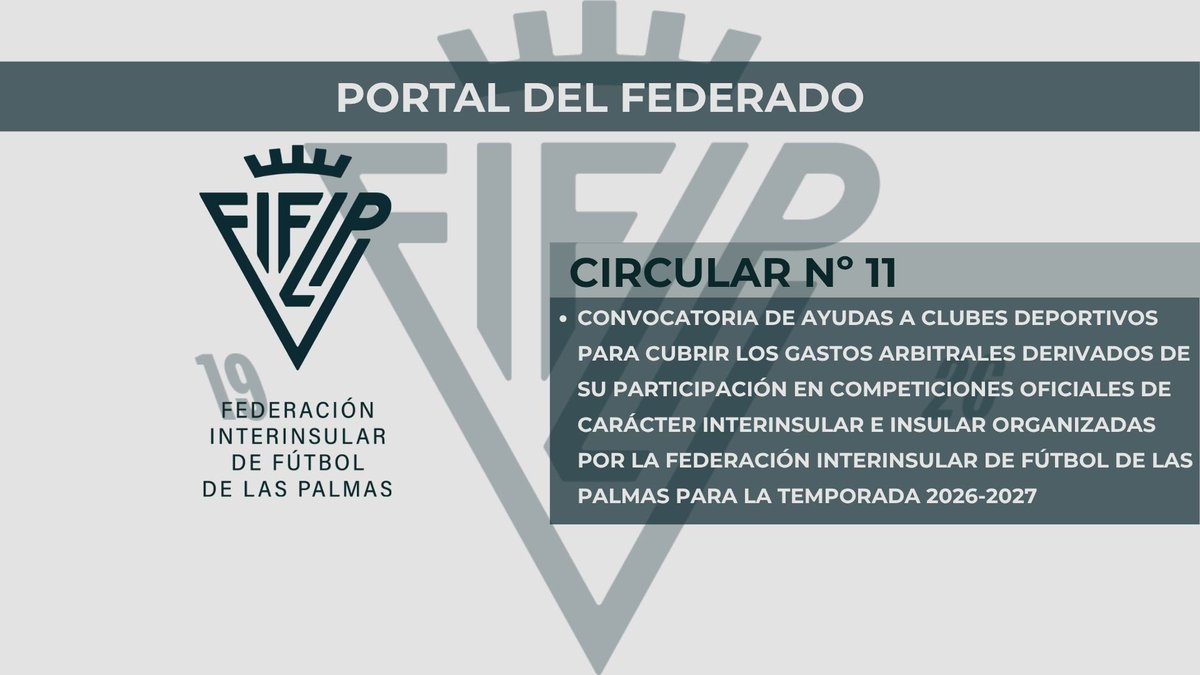 RFIFLP's tweet photo. 💶 | La RFIFLP destina cerca de 500.000 euros a subvencionar los gastos arbitrales de los clubes en la temporada 2026/2027

👉La entidad que preside @arencibiajj aprueba una partida histórica de recursos propios procedentes del Portal del Federado 

🔗https://t.co/Rnd7hyPieD https://t.co/X18hgwpIG7