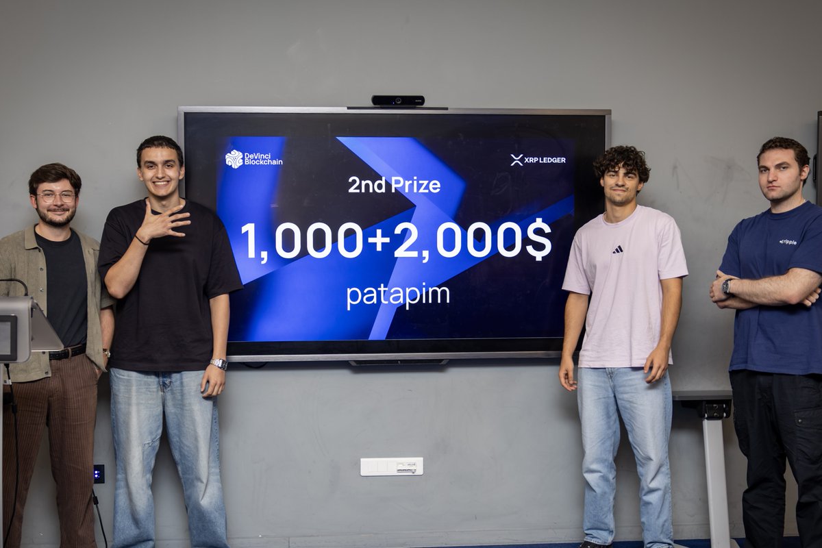 dvb_fianso's tweet photo. 🌳 Took 2nd at the @XRPLF Lending Protocol Hackathon: Next stop NYC in October!!

@STOOOKEEE and I won $1,000 plus a full travel grant and GA to @RippleSwell

Huge thanks to @RippleXDev, and our judges @krkmu_ and @shotanatee for their time and advice https://t.co/mcAOohVDkM