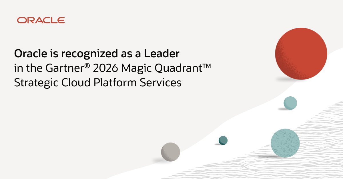 ashishmakin's tweet photo. With a broad sovereign cloud offering, differentiated multicloud capabilities, and an open AI strategy built for scale, OCI is setting the standard for enterprise cloud. Learn why it's been recognized as a 4X Leader. https://t.co/DmzE65rrZN https://t.co/tfjIiT4rfW