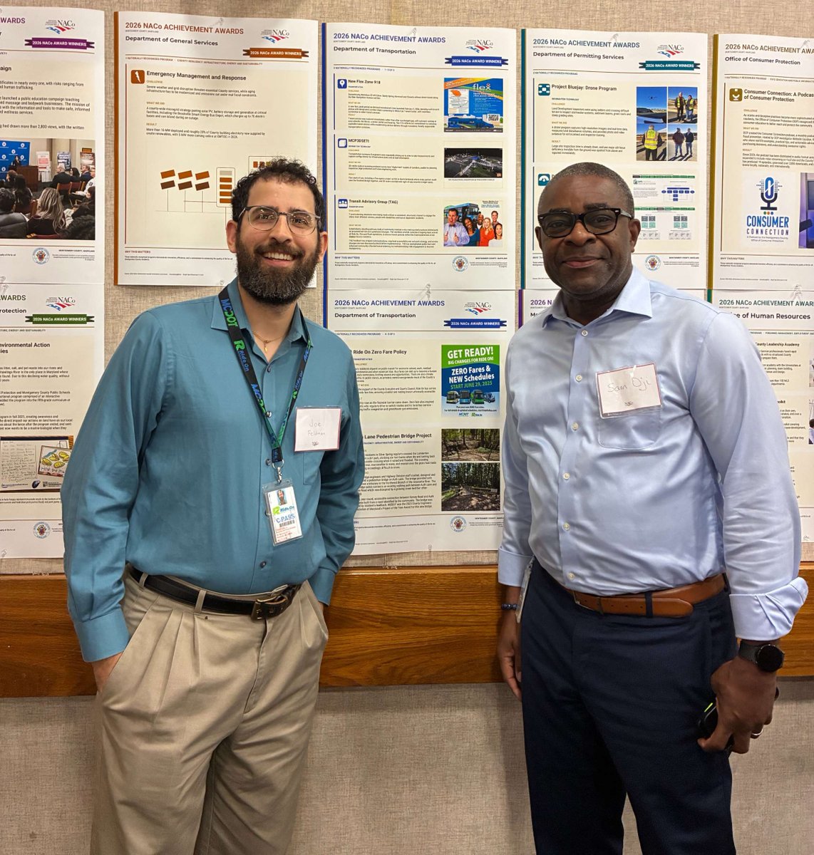 RideOnMCT's tweet photo. Today Ride On Staff attended the County awards ceremony &amp; presentation for our 3 National Association of Counties (NACo) 2026 Achievement Awards: Flex 918 🚌, our Transit Advisory Group 🛣️, and the Zero Fare initiative 🆓. Drop your favorite celebratory emoji in the comments! 🎉 https://t.co/jfQpaorVGG