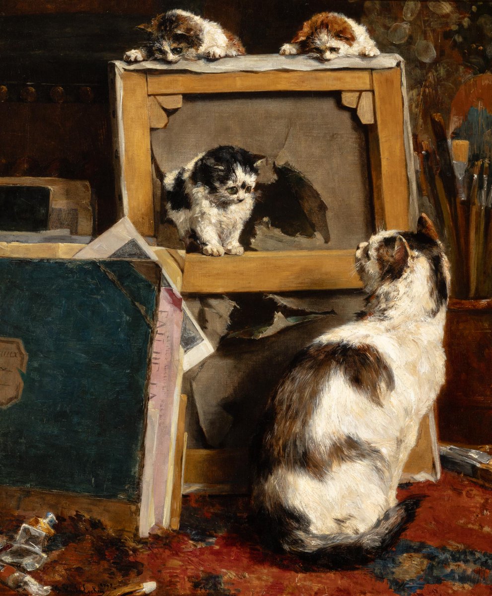 DailyClassicArt's tweet photo. Charles Van Den Eycken Jr. - "In the painter's studio" (1892) https://t.co/wcCOnhBPn6