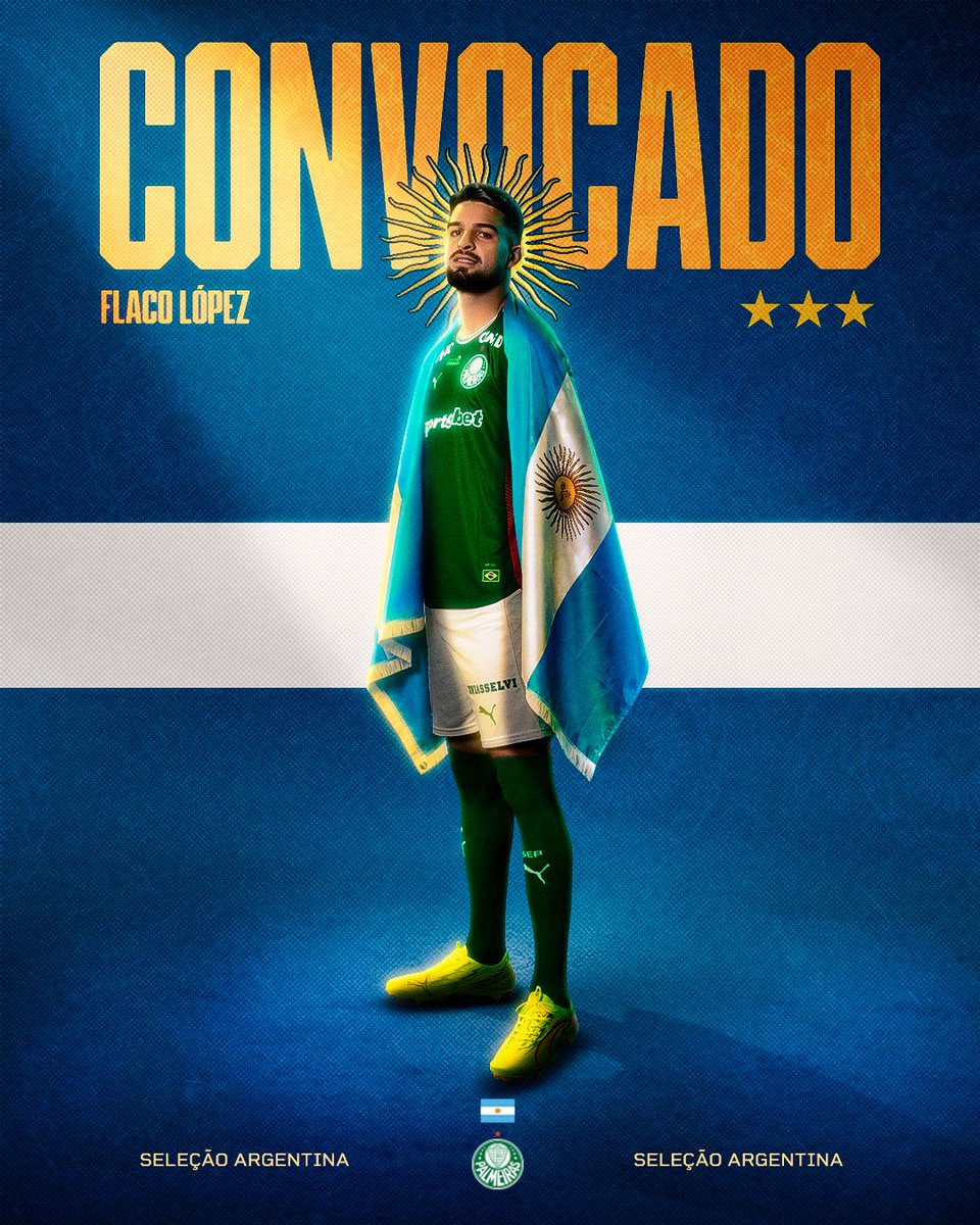 Palmeiras's tweet photo. Flaquito convocado! 🇦🇷

Nosso greengo voltou a ser chamado para defender a seleção da Argentina. Boa sorte, meu artilheiro! ✅ https://t.co/hcQkXS6cHd