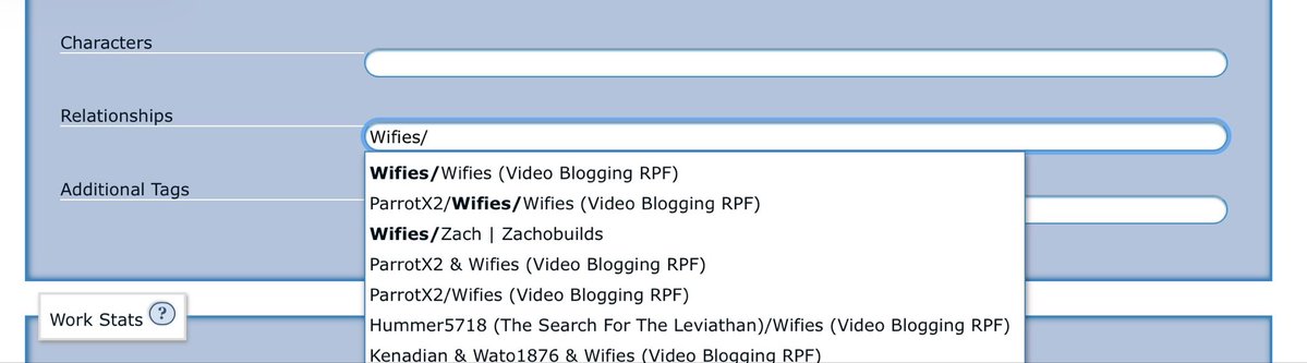 Pearl1034's tweet photo. @deepbrightlove Don’t worry I gotchu, press “search” then “works” and scroll down to relationships, just type in Wifies/ and pick the wifies/wifies one :3 https://t.co/TlhkvHE6mT