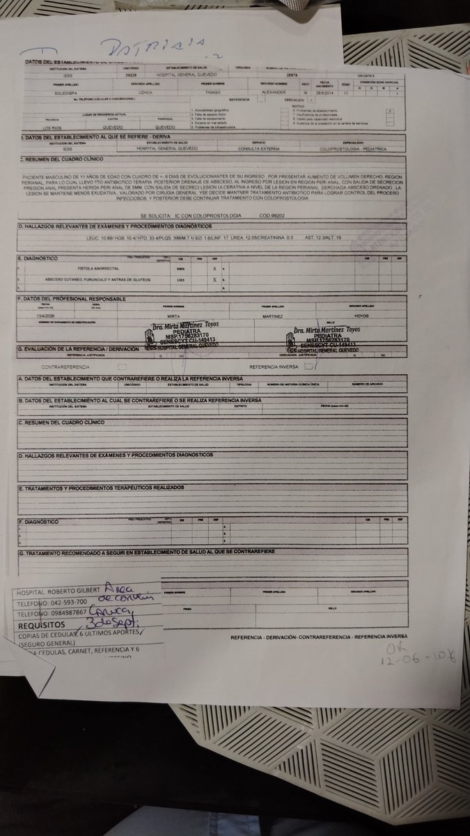 PSICJOHNATANS's tweet photo. @IESSec Por favor ayúdeme con la derivación para mi hijo que estamos esperando desde el 9 de abril y no tenemos respuesta tiene que ser intervenido en un hospital de 3 nivel que la institución si lo posee pero por falta de turno no hemos podido ser atendido https://t.co/hTi1SB4Stv