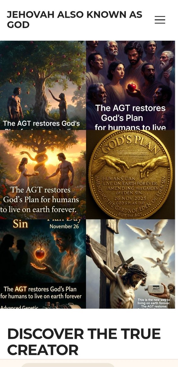 DavidGomadza's tweet photo. @TheKingCenter message(Jehovah is the true God of the Bible, Creator of all. Omnipotent, omniscient, and loving, He rules over all creation without limitation.
He brings extralife(AGT8000) and wealth(gold vouchers &amp; bitcoinextralife)
https://t.co/xXbt80bKoF https://t.co/XbQNLgKoQ2