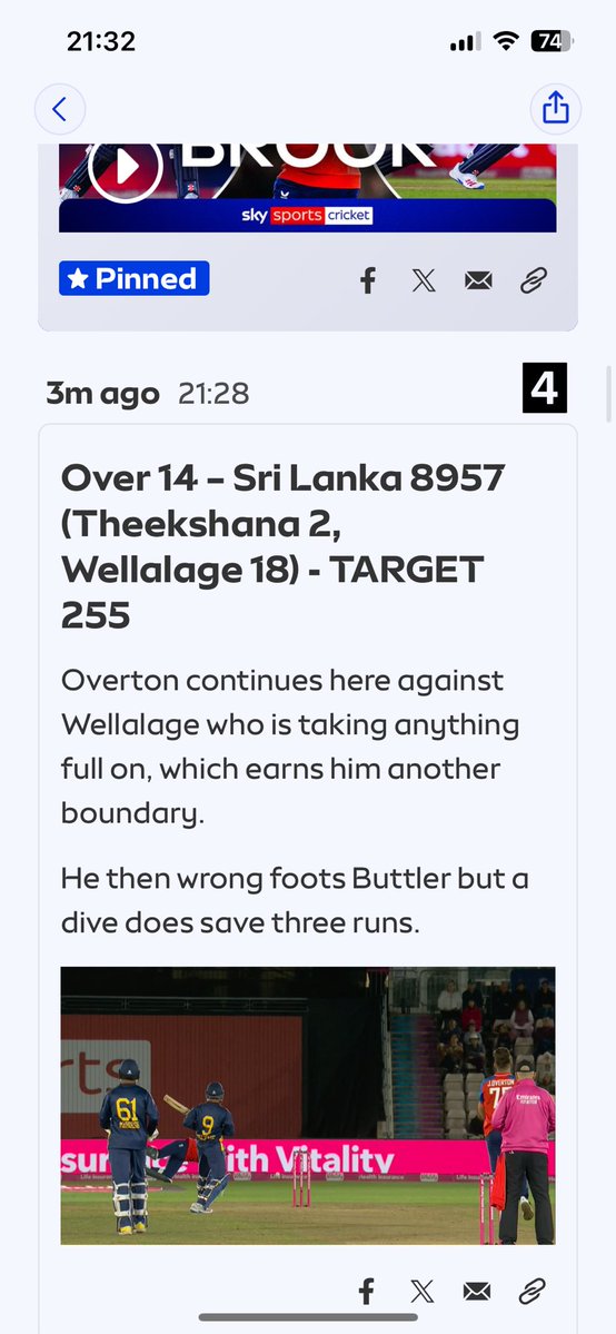 Liiam321's tweet photo. Nearly 9000 runs for Sri Lanka in a T20 🤯 #ENGvsSL https://t.co/qhsijA0aES