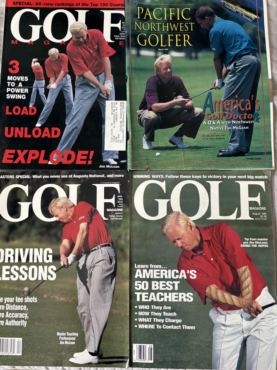 McLeanGolf's tweet photo. A few cover piece articles #golf #1golfschool #golflessons #thebiltmorehotel #jimmcleanbiltmore #gregnormancollection https://t.co/yqM1JwPRRG