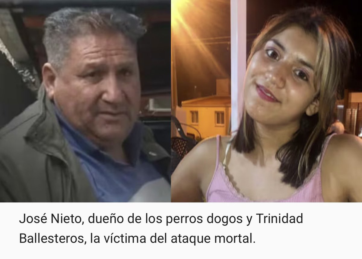 alemaglietti's tweet photo. 8 años de prisión efectiva para el dueño de los Dogos que atacaron y mataron a Trinidad Ballesteros, de 15 años, el 9 de julio de 2023 en Córdoba. José Nieto, dueño de los dogos fue condenado por homicidio con dolo eventual, la fiscal sostuvo que Nieto “conocía el peligro” de sus perros y sabía qué medidas de seguridad debía adoptar a partir de denuncias anteriores. La condena es de cumplimiento efectivo.