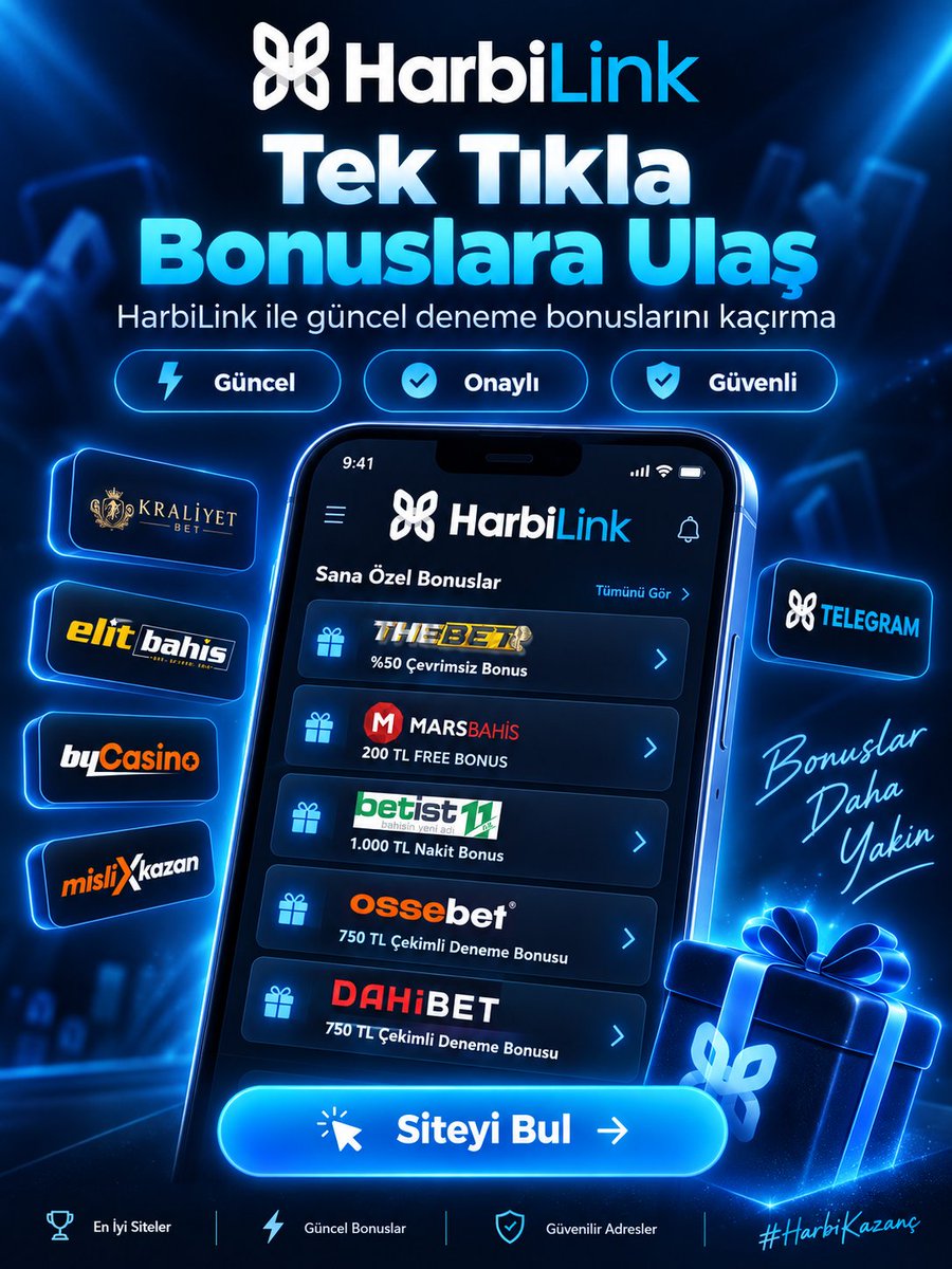 10_DenemeBonusu's tweet photo. 💫 Güncel bonus rotası burada! 🎯 Güncel deneme bonusları ve özel kampanyaları keşfet.
Kampanyalar, bonuslar ve güncel seçenekler seni bekliyor. 💎

🎁 https://t.co/5yCo2UTNjU
📲 https://t.co/PMNSxxesmC

#bonusfirsatlari #denemebonusu #harbilink https://t.co/sCia5Kon1s