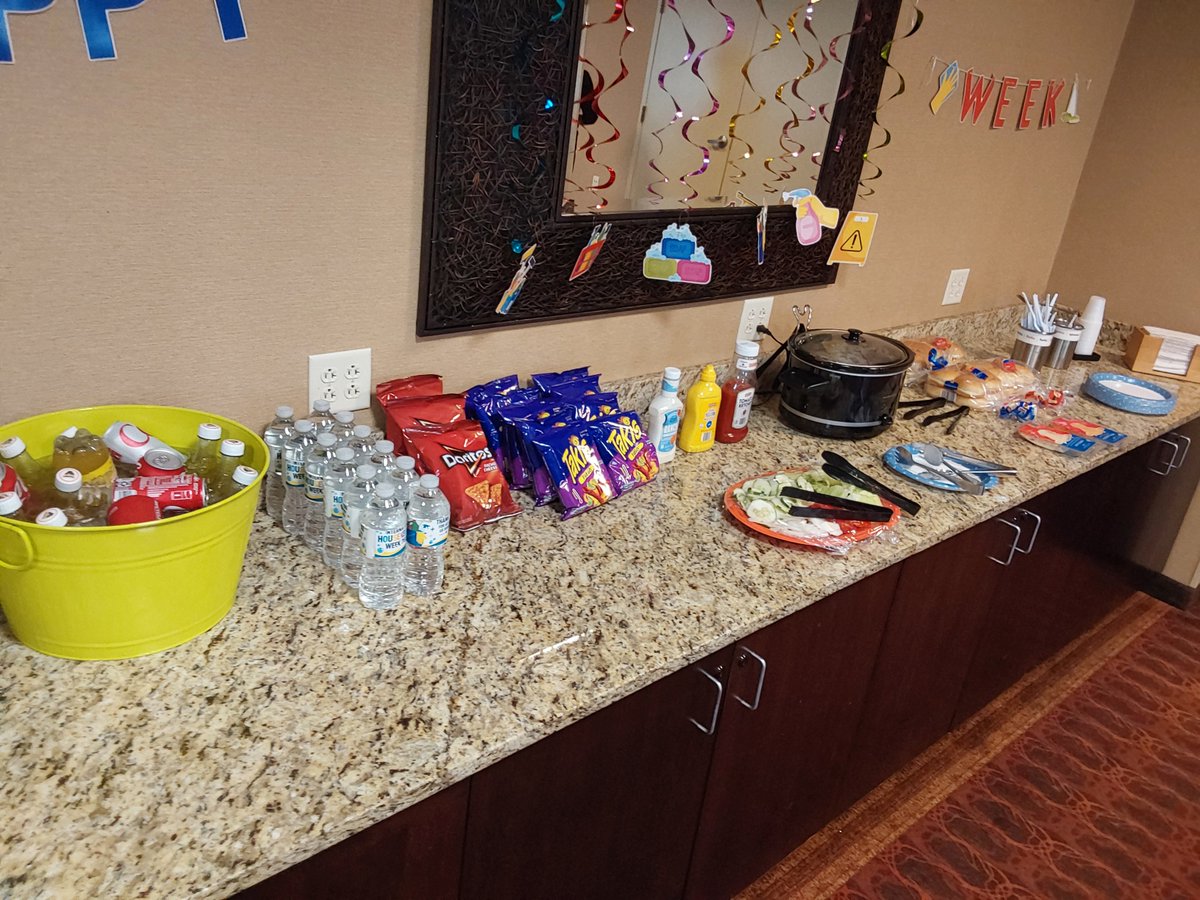HamptonInnBLT's tweet photo. The Housekeeping Week fun continues! 🍔🌭 We celebrated with a staff cookout, complete with delicious food, great laughs, and lots of smiles.

Thank you to our amazing team for everything you do to make our hotel shine! 💙🏨

#hamptoninnbeloit #housekeepingweek #teamhampton https://t.co/HdR0TtLiz7
