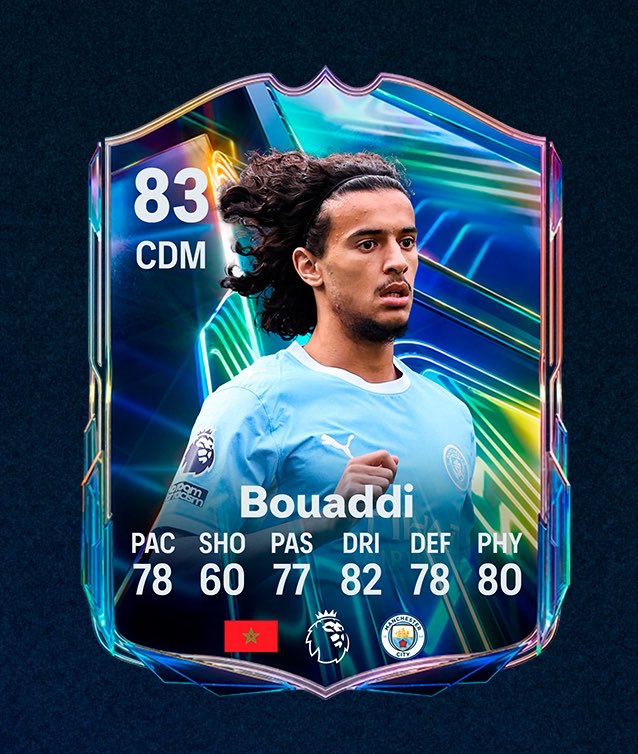 FutSheriff's tweet photo. 🚨Friday SBC is Bouaddi 🇲🇦 👀🔥

OFFICIAL STATS ✅

Will you complete him? #FC27 https://t.co/gYWEUz561Q