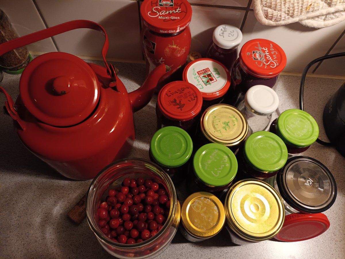 kristallnaach's tweet photo. #dasletztemal hier in der #Stuga
( nicht alle Tassen im Schrank 😝)
🇸🇪 #Lingonsylt selbstgemacht 😋
🎄#Weihnachten kann kommen🎅
#Schweden 🇸🇪 #Elchenländle26
🥰 #Lingon 🌱 #Preiselbeeren 😘
#ÖrebroLän26 #Alleinlage Sverige https://t.co/nYrVOLExeN