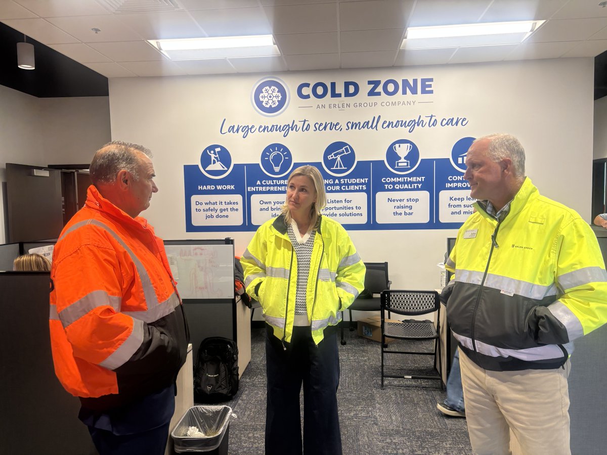 GovMikeKehoe's tweet photo. Great to join the Springfield Area Chamber of Commerce for a tour of the Cold Zone storage facility, a critical component of the Vital Farms operation in Springfield. 

Millions of pasture raised eggs pass through this facility before reaching stores and tables across America. 🥚

Proud to see this local investment supporting the work one of the region's fastest-growing manufacturers.