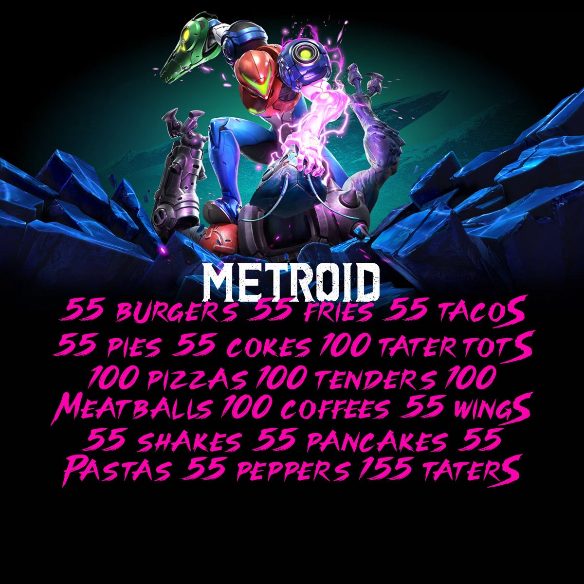 KabiPlays's tweet photo. Samus really is hungry. https://t.co/xpxBorSlSO