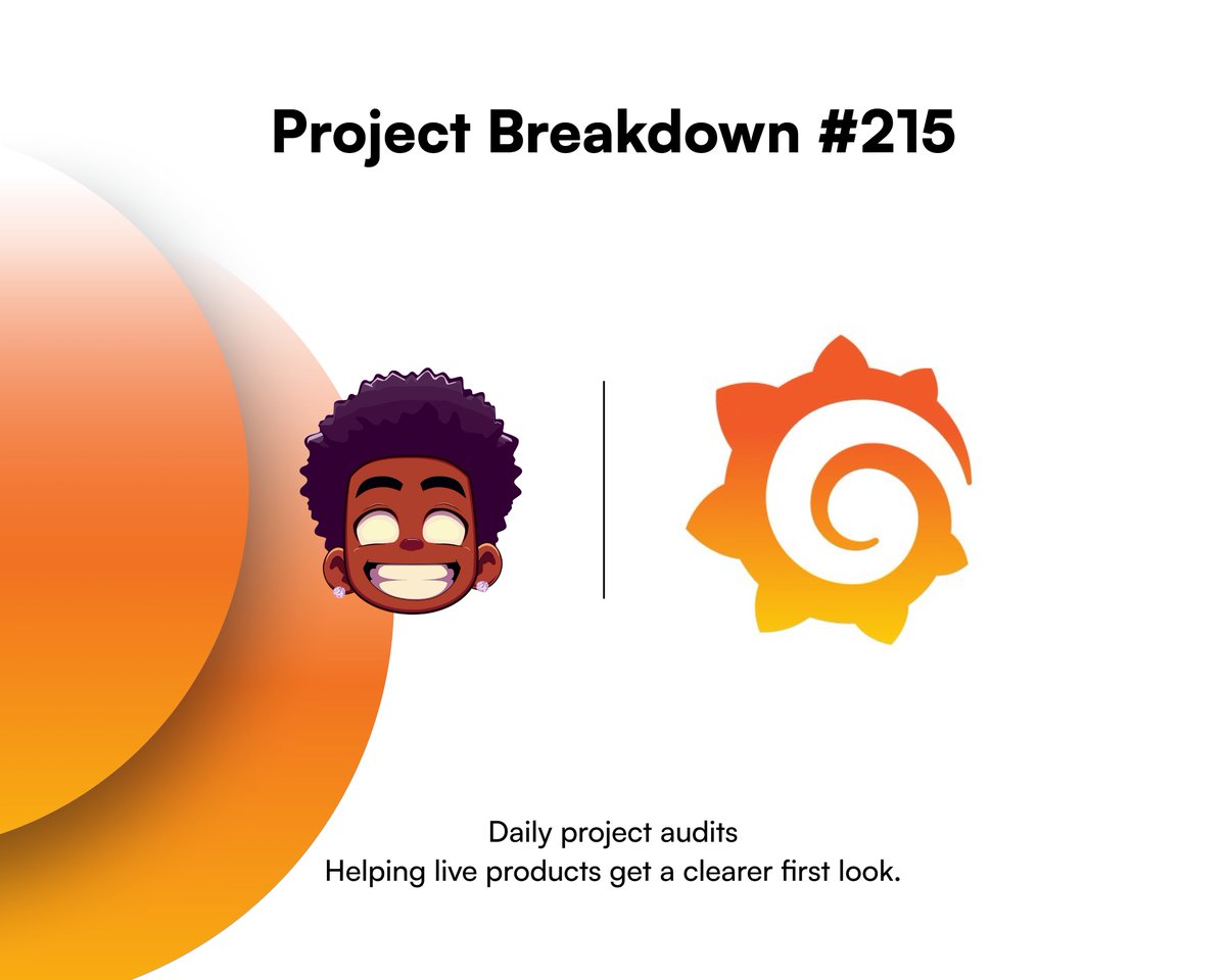 elementaGFX's tweet photo. I've started a daily series on projects that already have something real but the presentation still hasn't caught up to its potential.

Project Breakdown #215 — @grafana

Grafana is live open observability. Dashboards, Cloud, Assistant, MCP, and gcx already let a team pull telemetry and act on it without ever leaving the tools they use.

A first time visitor still doesn't see any of that move. The feed is a Eurovision dashboard writeup and 80 to 100 second how to clips explaining which AI tool to reach for. The product is a panel that answers, but the pin is a blog and a lecture instead.

A clean motion pin would open on Grafana instead, then run one real task with sound behind it: fire a query, watch the panel fill in. That same clip could work as both the pin and as ads.

They already have the dashboard running. The first five seconds should feel like watching a panel light up, not like reading a guide to the toolkit.

See you in the next one.