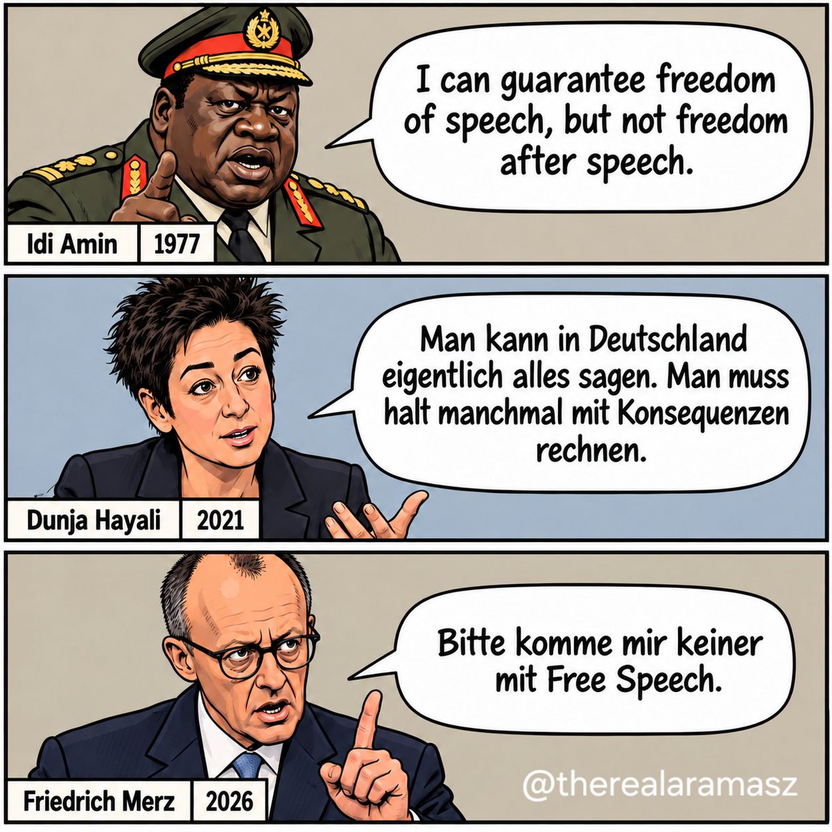 therealaramasz's tweet photo. Man entwickelt sich halt. 🤡

#Meinungsfreiheit https://t.co/ME0qDAAYQQ