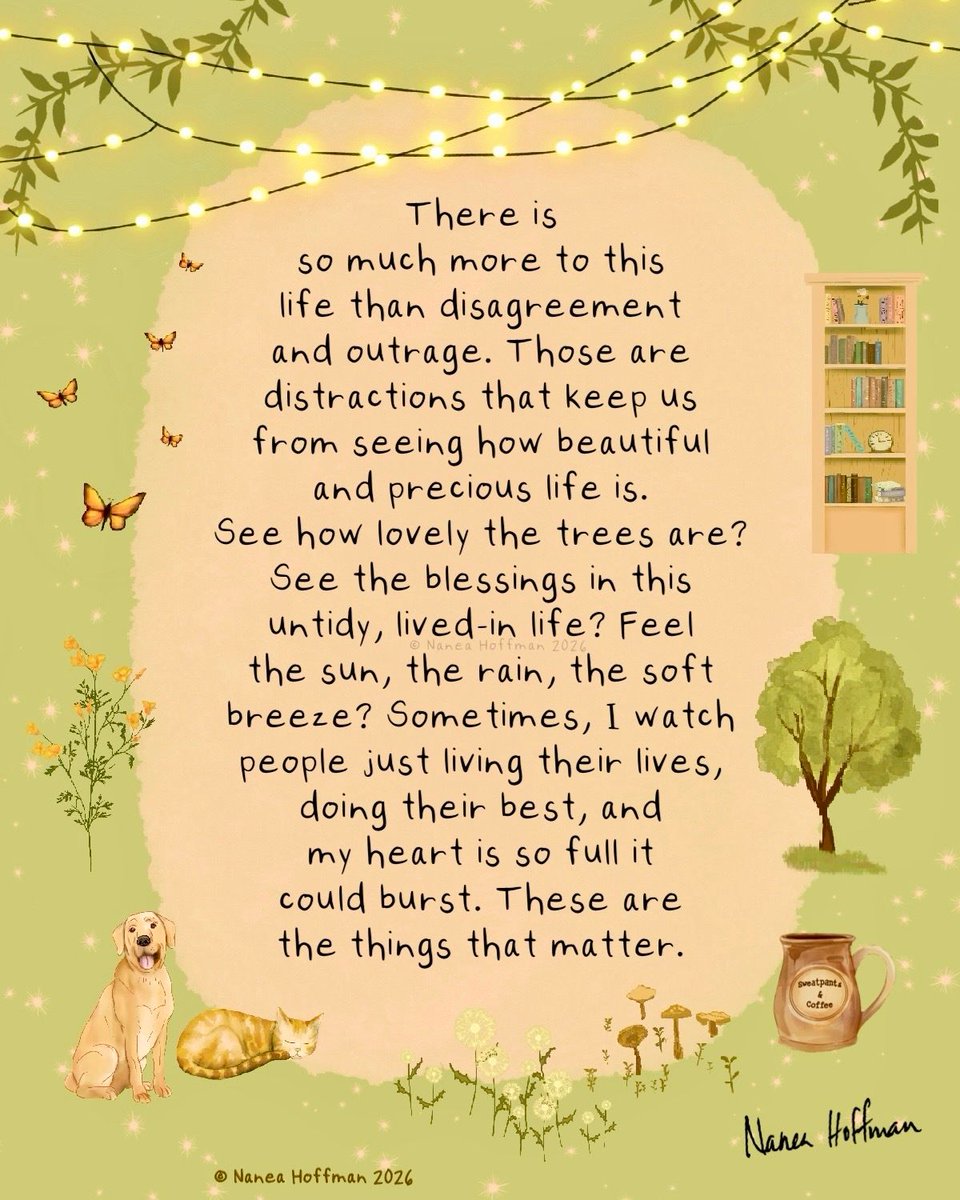 SweatpantsCafe's tweet photo. A reminder that there is so much more to life. ♥️ ~ Nanea https://t.co/OQxLoILGCN