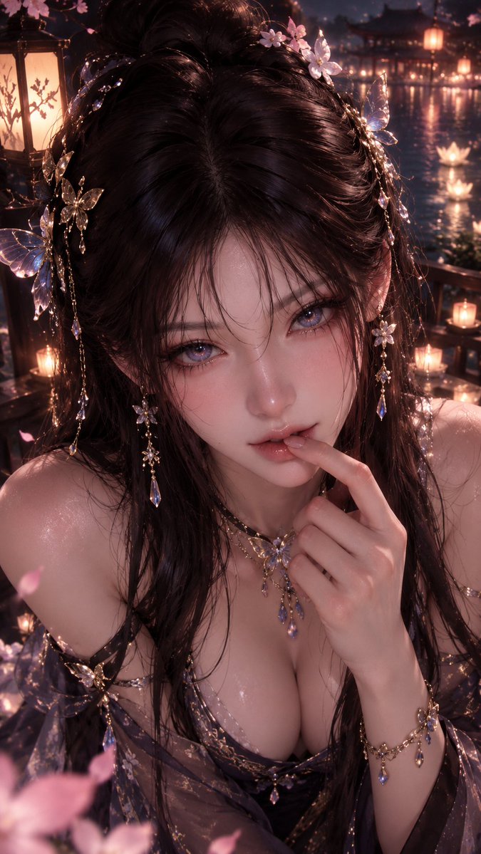 Lumetrixlqfa's tweet photo. She belongs to the night, where moonlight meets falling sakura. 🌸🌙✨
#AIArt #AnimeArt #Xianxia #ChineseFantasy #AnimeAesthetic #AI绘画 #动漫美图 #仙侠 #国风 #古风 https://t.co/sJ8tShI6hK